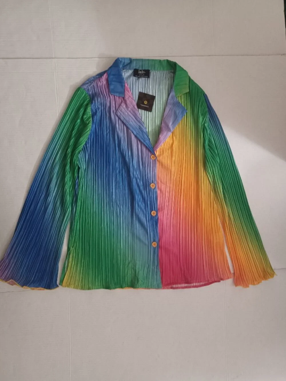 DRESSED IN LALA PLISSE' RAINBOW DAYDREAM TWO PIECE PANTS SET SIZE MEDIUM - Picture 6 of 14